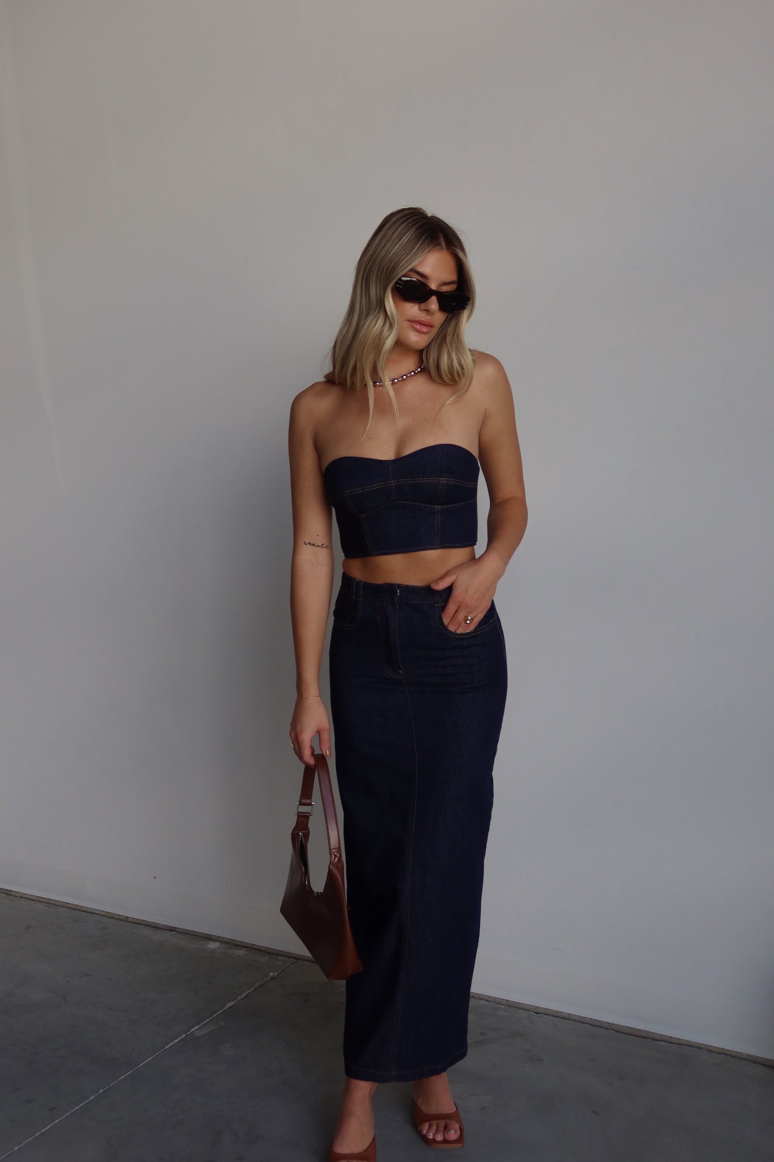 Justyn Denim Maxi Skirt