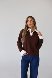 Alexia Collared Contrast Sweater