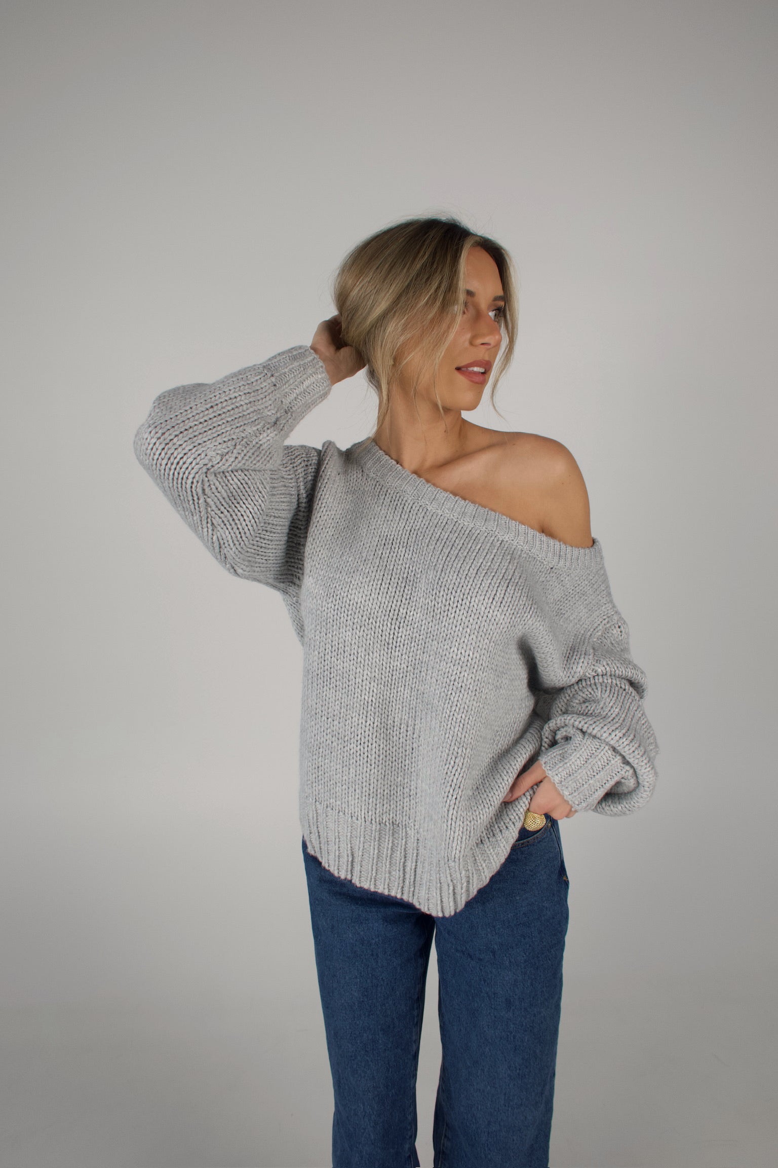 Brandy Off The Shoulder Sweater