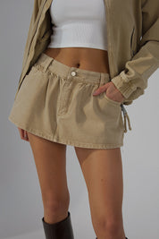 ROLLAS : Rhythm Mini Skirt In Dune