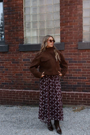 Presley Plaid Chiffon Maxi Skirt