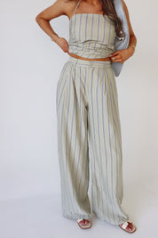 Delilah Pin Stripe Pant Set