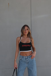 Nebraska Two Toned Layered Tank Top