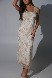 Angelie Floral Embellished Maxi Dress