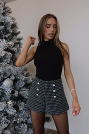 Eve Checkered Tweed Short