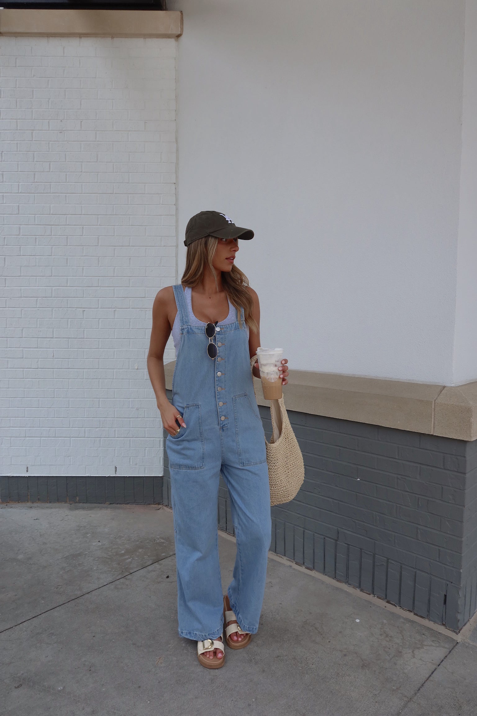 Kaeli Oversized Denim Overall Pant