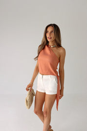 Capri One Shoulder Tie Top