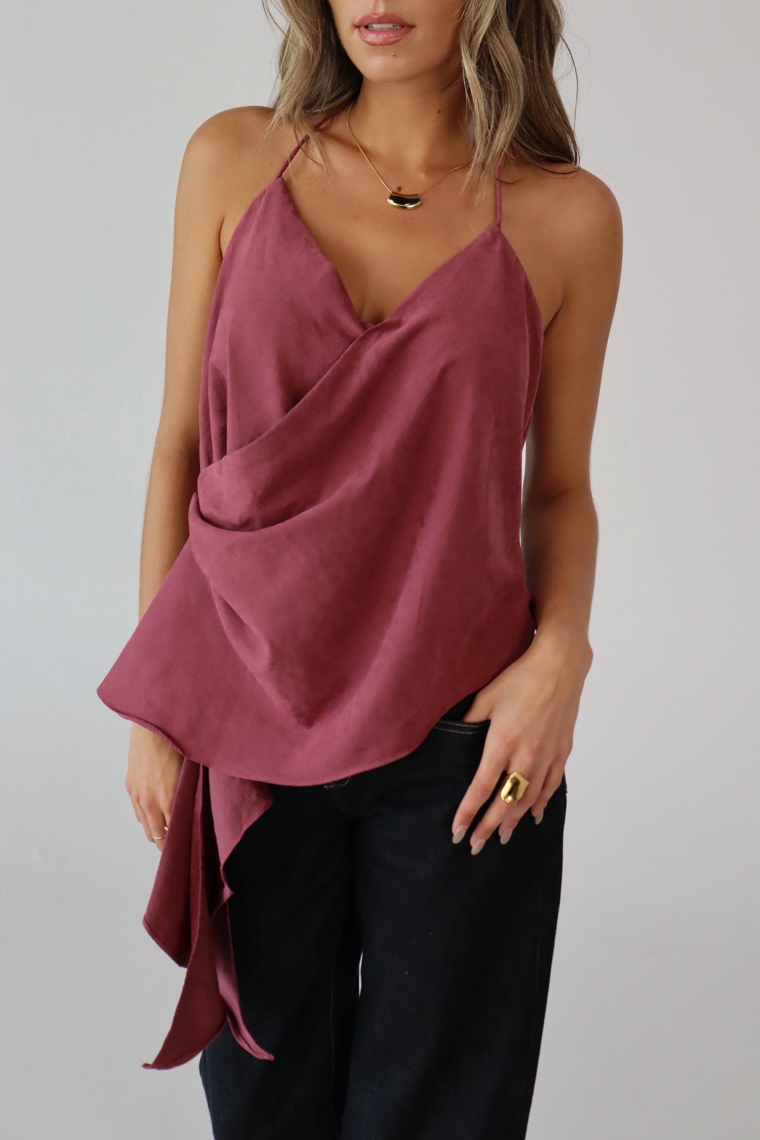 Lilah Suede Halter Top