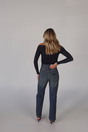 ABRAND Double Waisted Denim