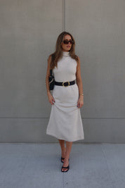 Maeva Turtleneck Sleeveless Maxi Dress