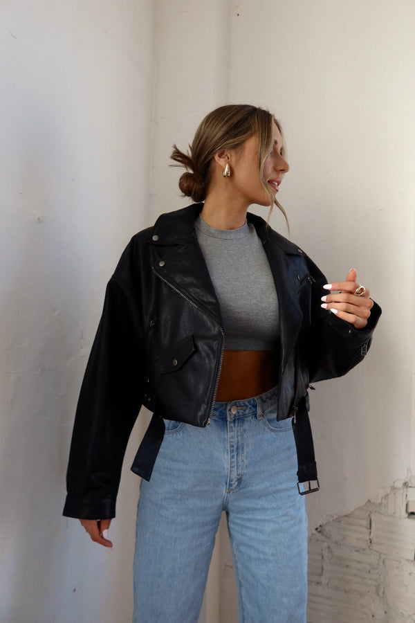 RESTOCKED : Zayna Leather Moto Jacket