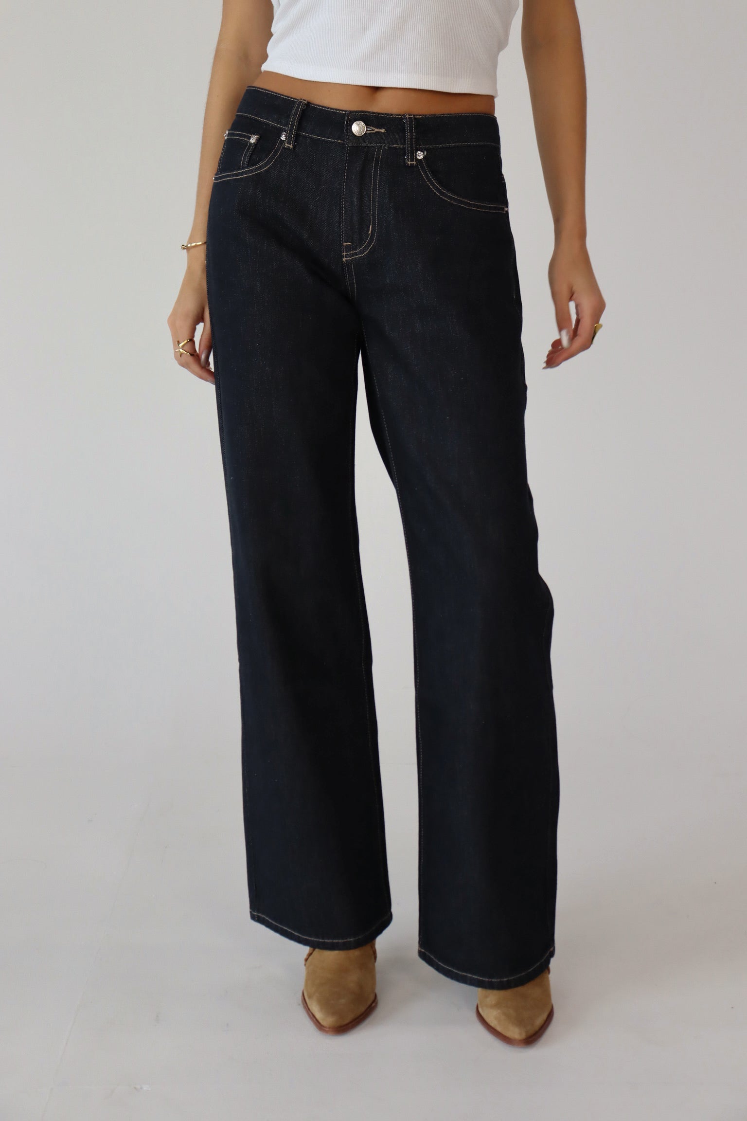 Alix Dark Wash Straight Leg Denim