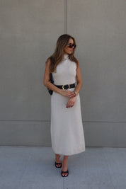 Maeva Turtleneck Sleeveless Maxi Dress