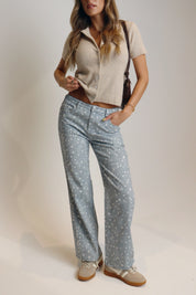 Frankee Straight Leg Printed Pant