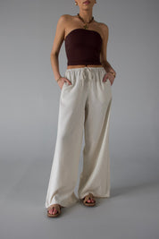 Nylee Seamless Tube Top in Brown