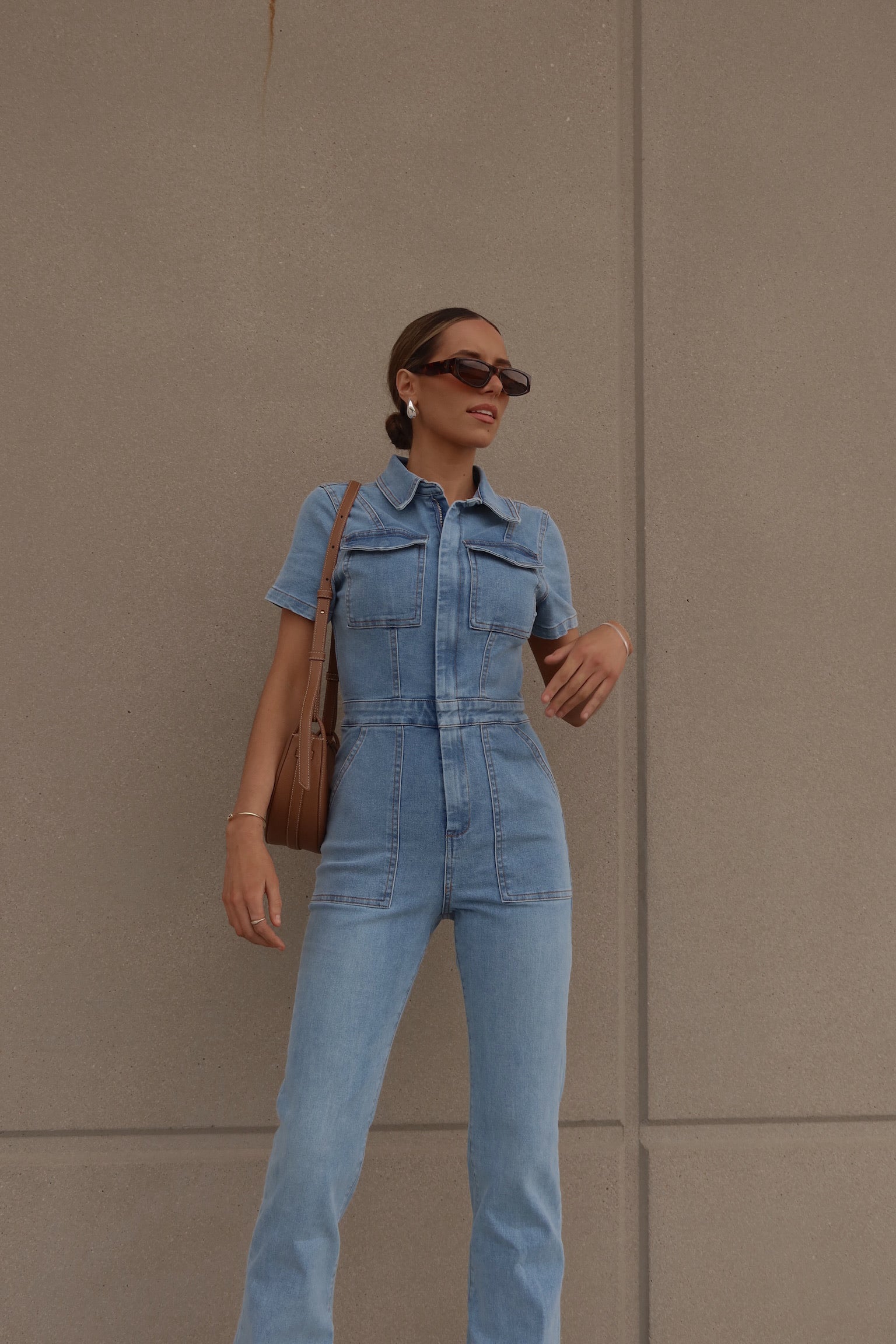 RESTOCKED: Chelsey Blue Denim Jumpsuit