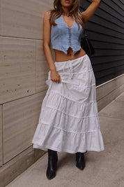 RESTOCKED :Doris Tiered Midi Skirt