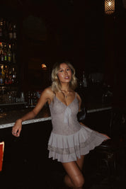 Amberlyn Lace Ruffled Romper