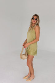Hazel Lace Trim Mini Dress