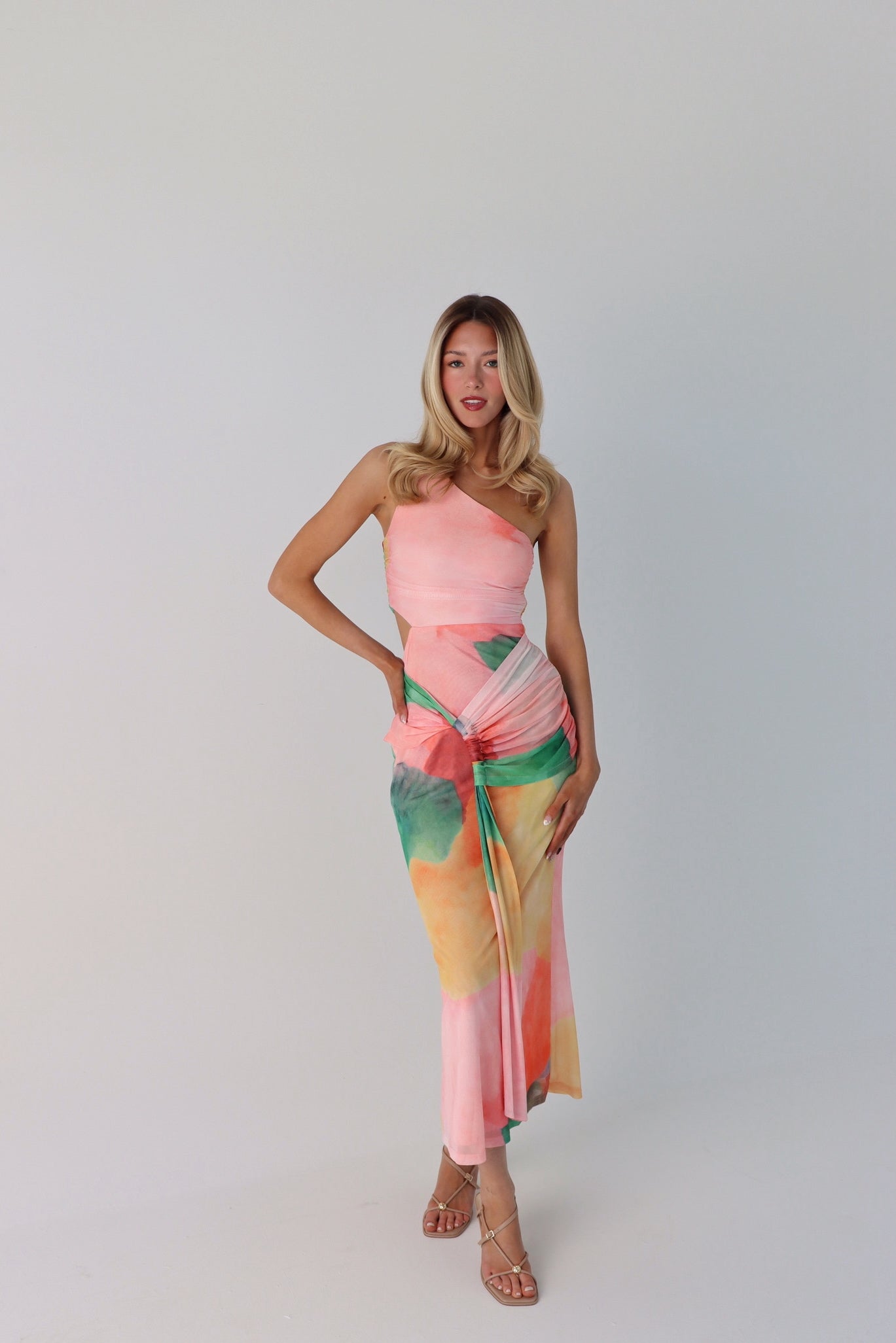 Caia Colorblock Midi Dress