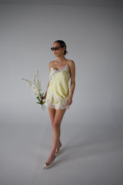 Bella Yellow Satin Camisole