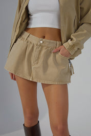 ROLLAS : Rhythm Mini Skirt In Dune