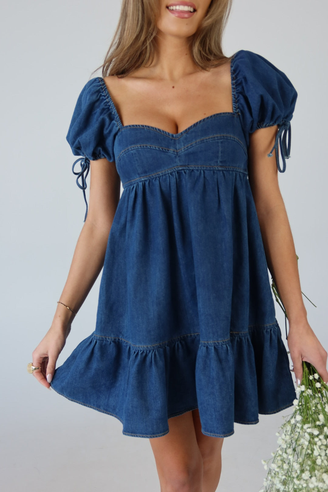 Denim Babydoll Dress