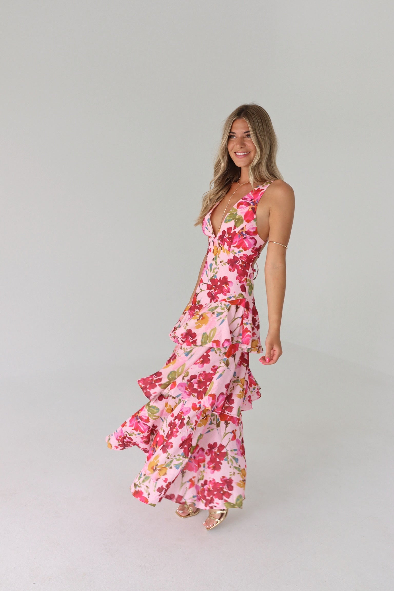 Ainsley Tiered Floral Maxi Dress