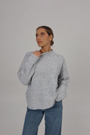 Ryleigh Grey Mock Neck Sweater