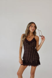 Monika Plaid Slip Dress