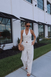 Jael Linen Wide Leg Jumpsuit