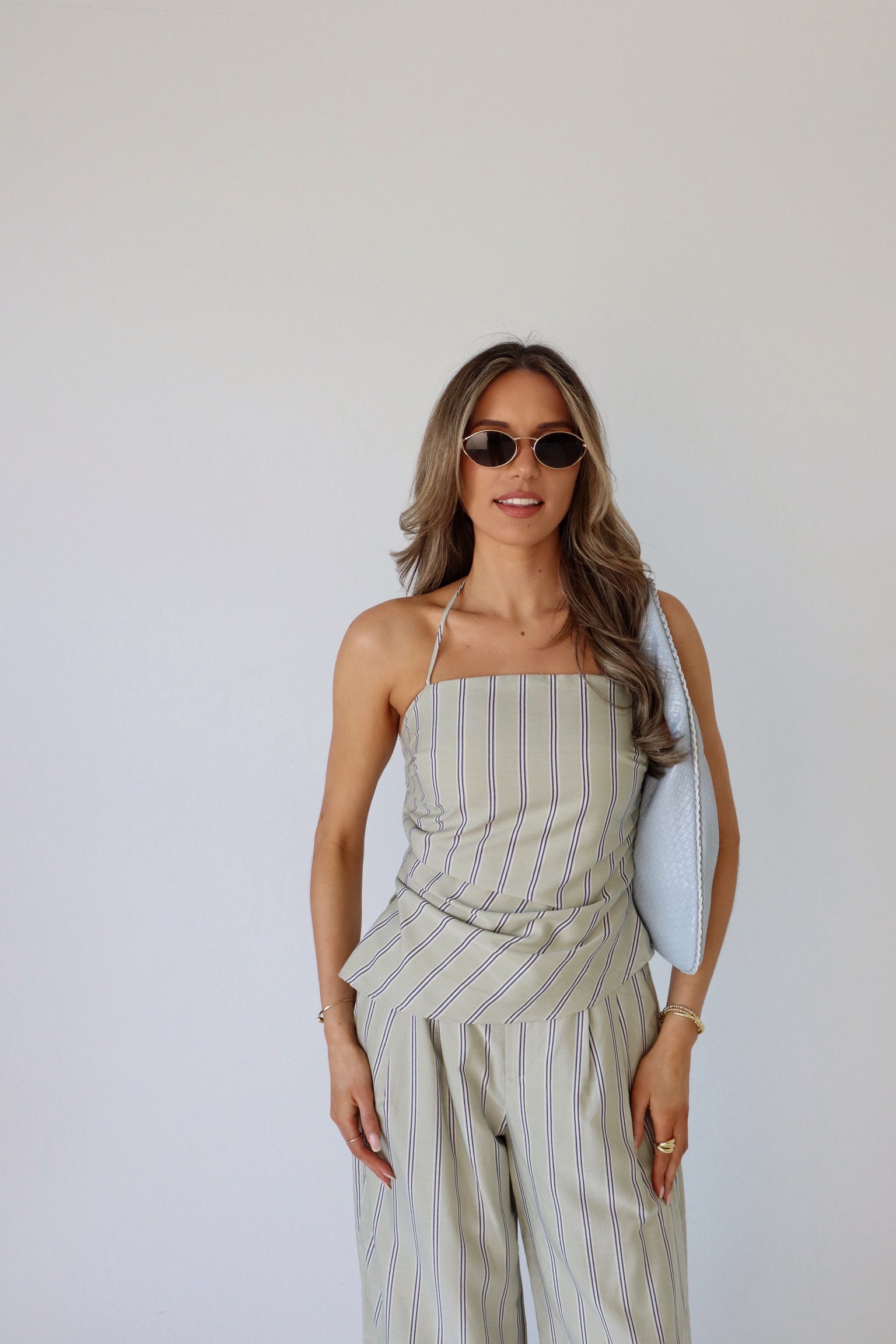 Delilah Pin Stripe Pant Set