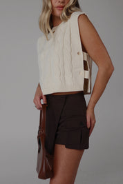 Cargo Envelope Skort in Charcoal