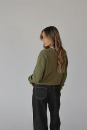 Lenny Relaxed Sweater in Vintage Olive