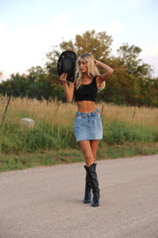 Black Cropped Tank