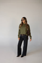 Lenny Relaxed Sweater in Vintage Olive
