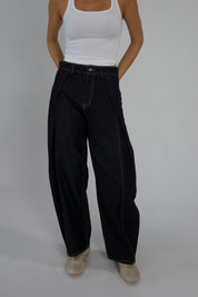 Prestyn Pleated Barrel Jean