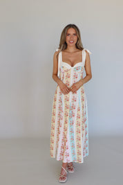 Piper linen Floral Midi Dress