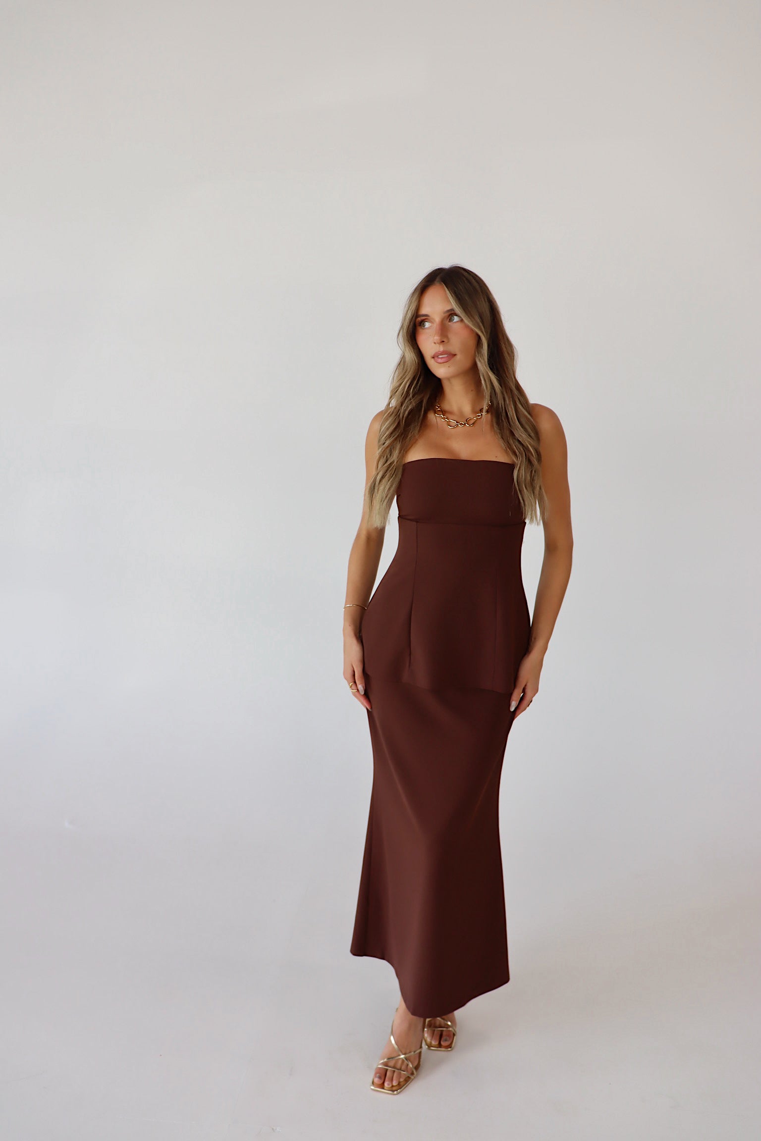 Campbell Peplum Maxi Dress
