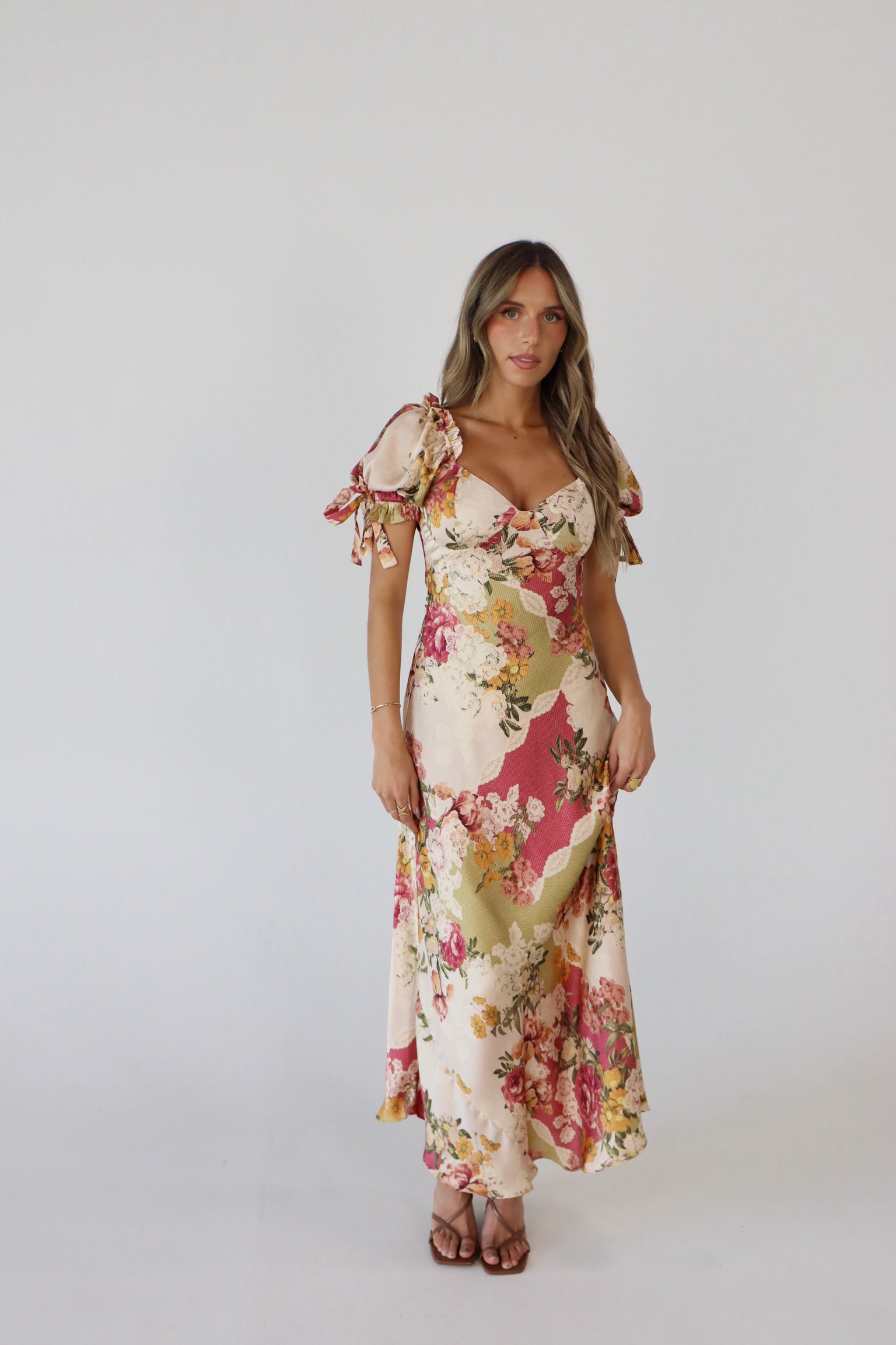 Paloma Patchwork Floral Maxi Dress