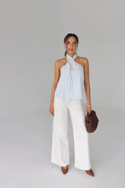 Veia Ice Blue Halter Top