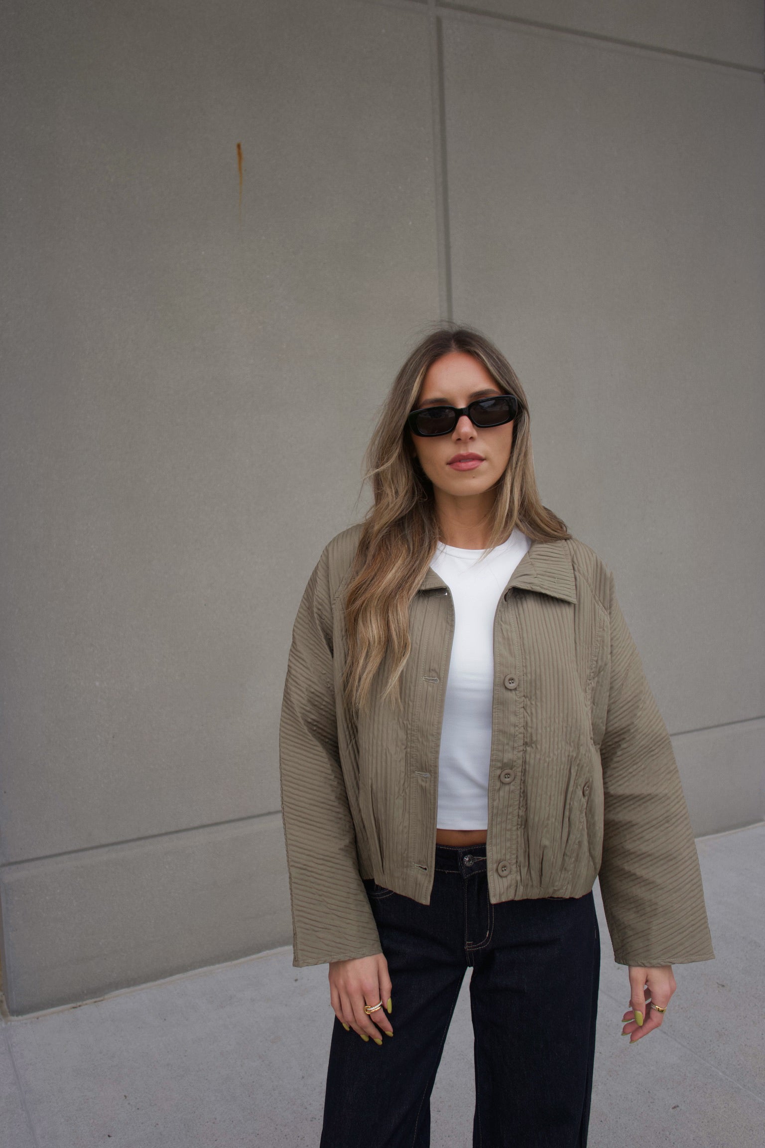 Olive Textured Jacket