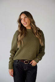 Lenny Relaxed Sweater in Vintage Olive