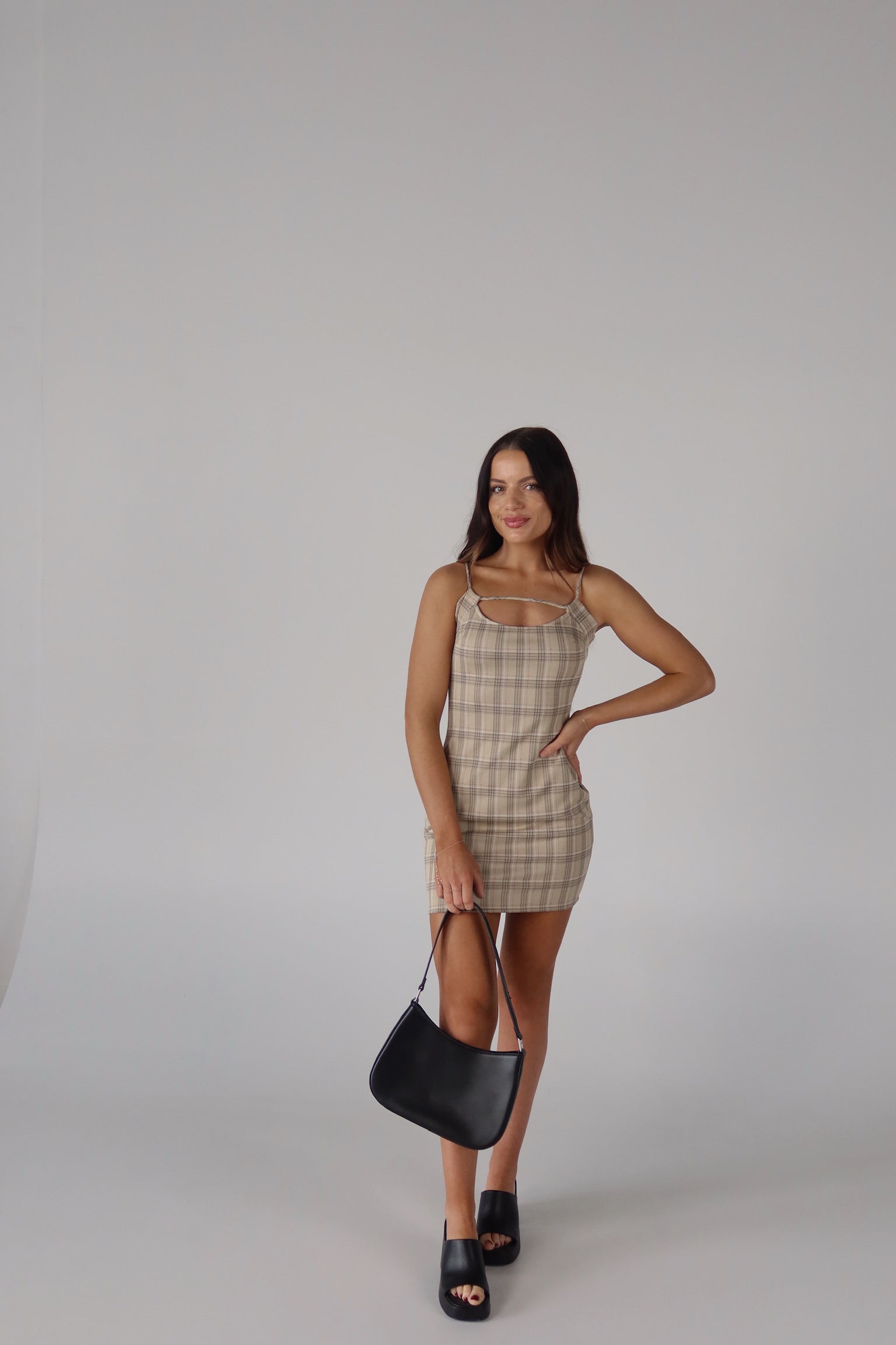 SALE :Dana Plaid Mini Dress Madida Clothing SALE :Dana Plaid Mini Dress Madida Clothing