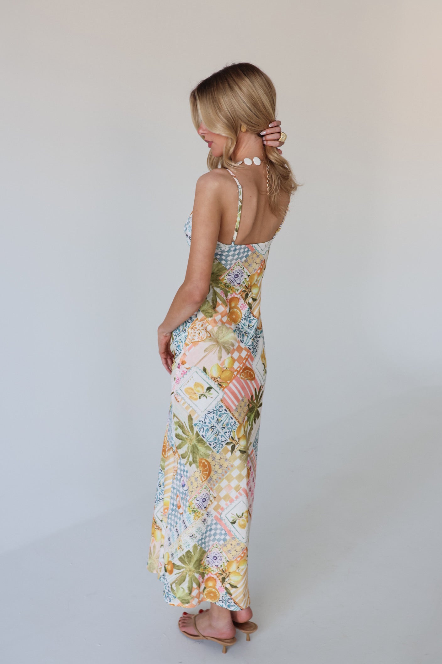 Paloma Printed Linen Midi Dress