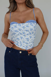 Nellie Baby Blue Floral Top