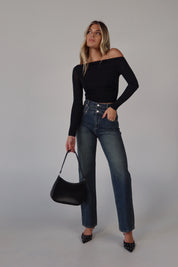 ABRAND Double Waisted Denim