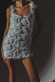 RESTOCKED :Blanca Feather Sequin Dress