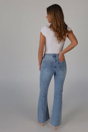 Matty Distressed Flare Jeans