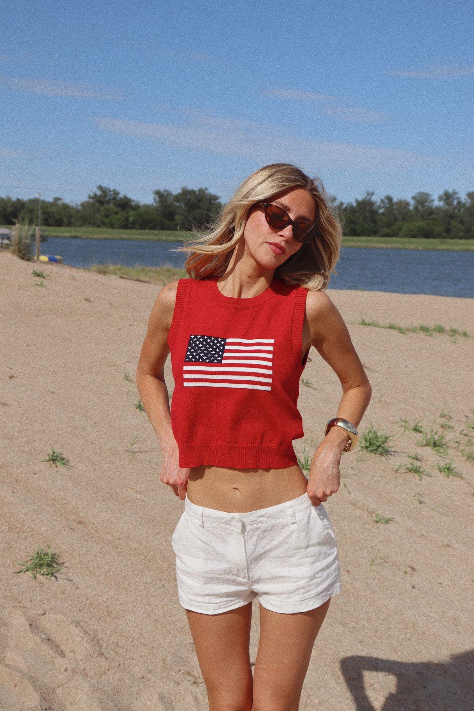 Liberty Flag Knit Tank